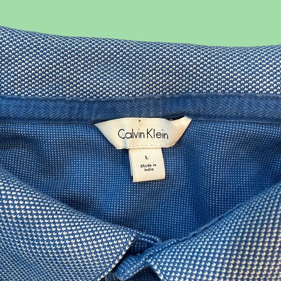 Calvin Klein blue Polo Shirt size L - Picture 3 of 4